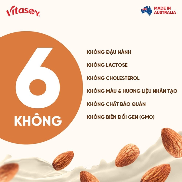 Sữa hạnh nhân Vitasoy ít đường hộp 1 lít