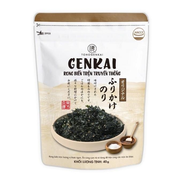 Rong biển trộn cơm truyền thống Genkai gói 40g (1 Gói)