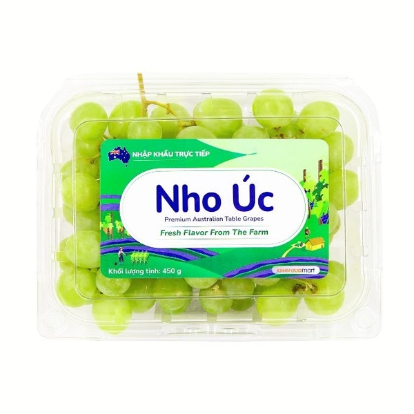 Nho xanh Sweet Globe Úc 450g (1 Hộp)