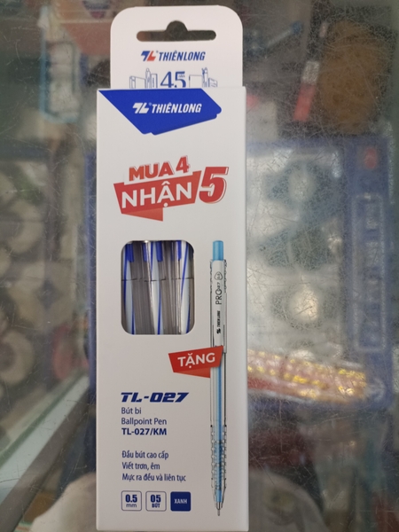 combo 4 bút TL-027 xanh tặng 1 bút 105 xanh