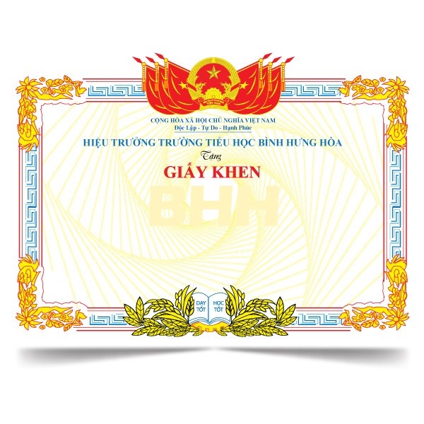 Giấy khen - Xấp 100 tờ