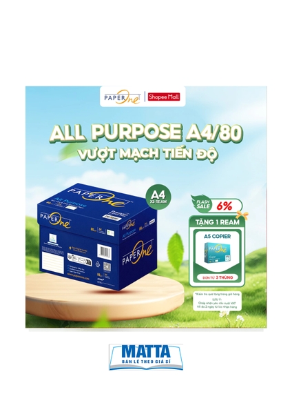 Thùng giấy a4 Pape one ĐL 80 5 ram