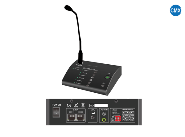 Microphone hội nghị cổ ngỗng phân vùng 6 vùng CMX PA-6000RM