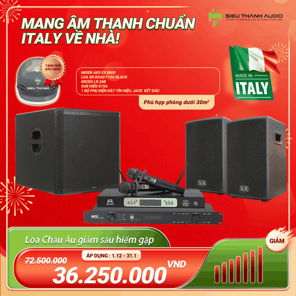 COMBO ITALY 2 MANG ÂM THANH CHUẨN ITALY VỀ NHÀ!