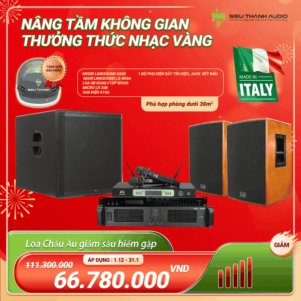 COMBO ITALY 14 NÂNG TẦM KHÔNG GIAN THƯỞNG THỨC NHẠC VÀNG