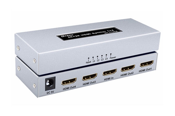 Bộ chia hình HDMI 4K (1 ra 4 ngõ) Dtech Model: DT-7144A(MS)