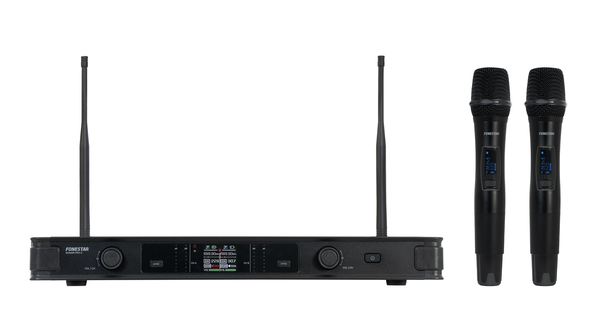 Bộ micro không dây cầm tay hiệu Fonestar Model: SONAIR-PRO-2M (640-690mhz) ( gồm 1 bộ thu và 2 micro)