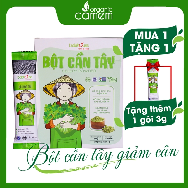 Bột Cần Tây Dalahouse Giảm Cân & Ổn Định Huyết Áp Hộp 60 g x 20 gói