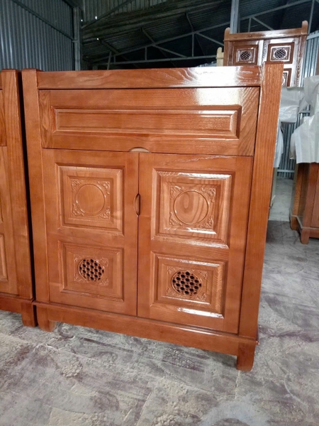 Tủ giày gỗ sồi
