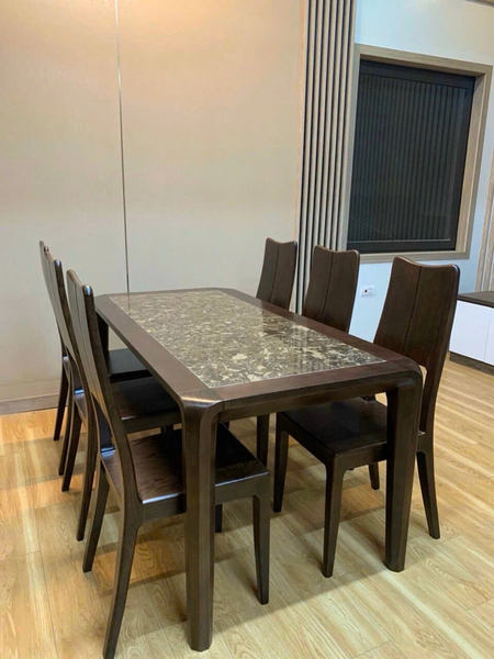 Bộ bàn ghế ăn gỗ sồi Kt 80x1m6 MS139