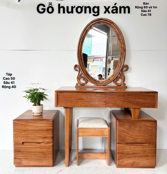 Bàn phấn gỗ hương xám MS03