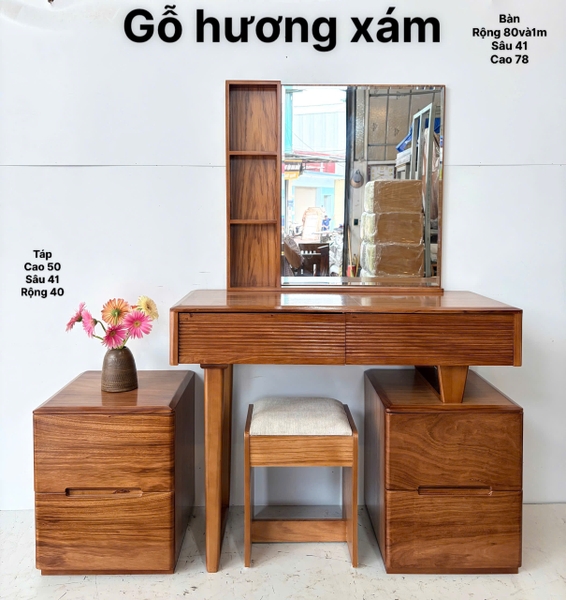 Bàn phấn gỗ hương xám MS01