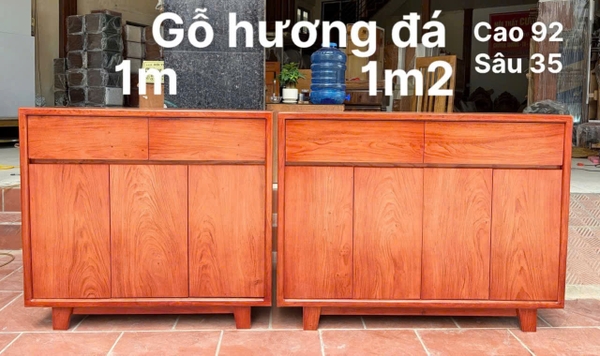 Tủ gỗ hương đá cao 92 sâu 35