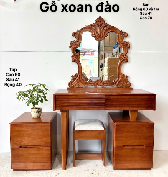 Bàn phấn gỗ xoan đào MS13