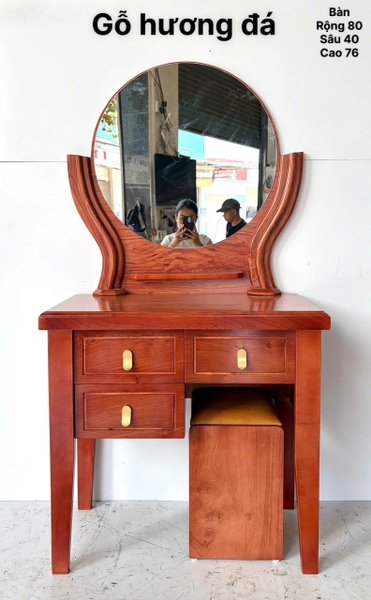Bàn phấn gỗ hương đá MS05