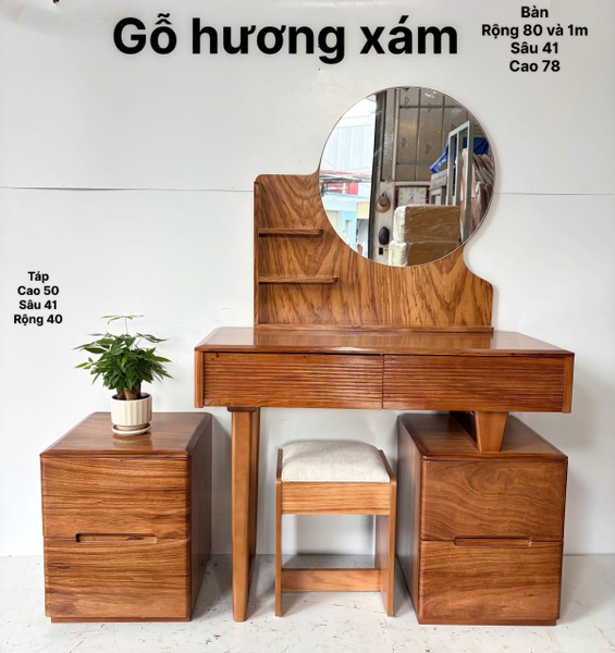 Bàn phấn gỗ hương xám MS05