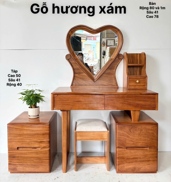 Bàn phấn gỗ hương xám MS15