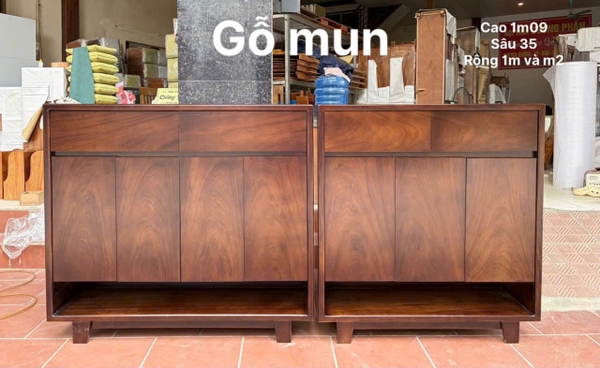 Tủ giày gỗ mun cao 1m09 sâu 35