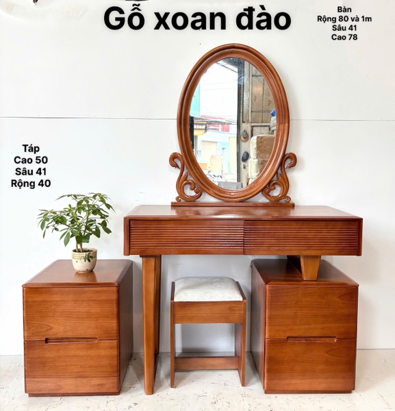 Bàn phấn gỗ xoan đào MS11