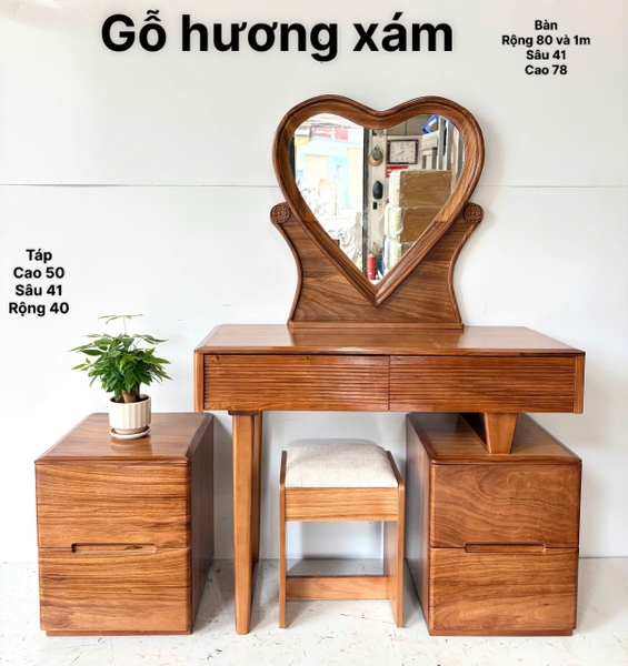 Bàn phấn gỗ hương xám MS16