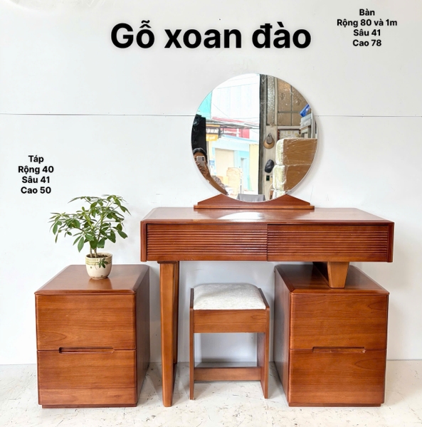 Bàn phấn gỗ xoan đào MS05