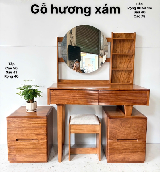 Bàn phấn gỗ hương xám MS11