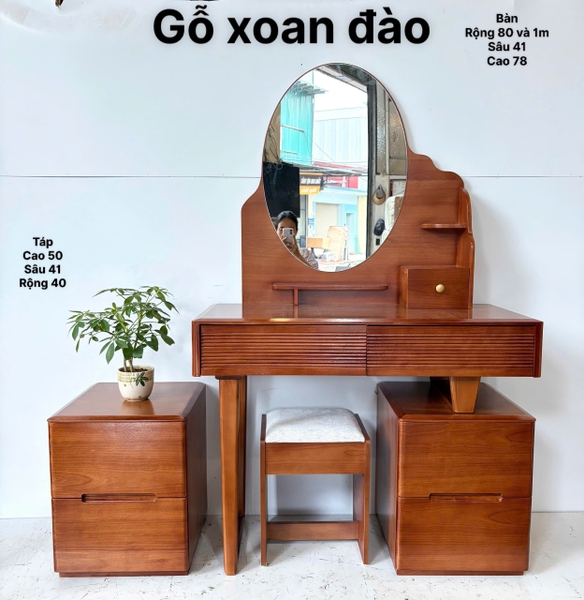 Bàn phấn gỗ xoan đào MS07