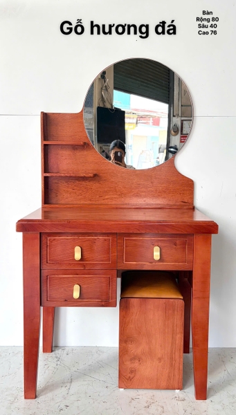 Bàn phấn gỗ hương đá MS04
