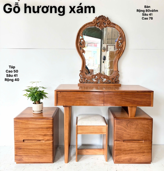 Bàn phấn gỗ hương xám MS17