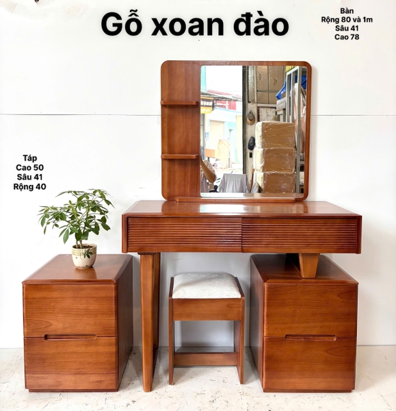 Bàn phấn gỗ xoan đào MS16