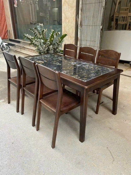 Bàn ăn gỗ sồi tự nhiên kích thước 80*1m6 MS 319