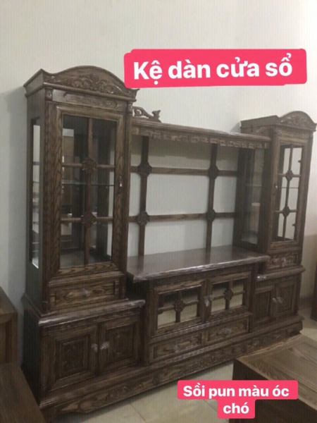Kệ dàn ti vi  gỗ sồi  MS 391