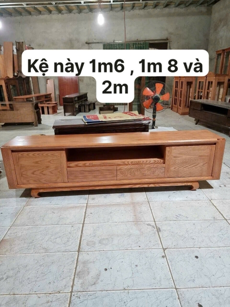 Kệ ti vi gỗ sồi lau hương MS 388