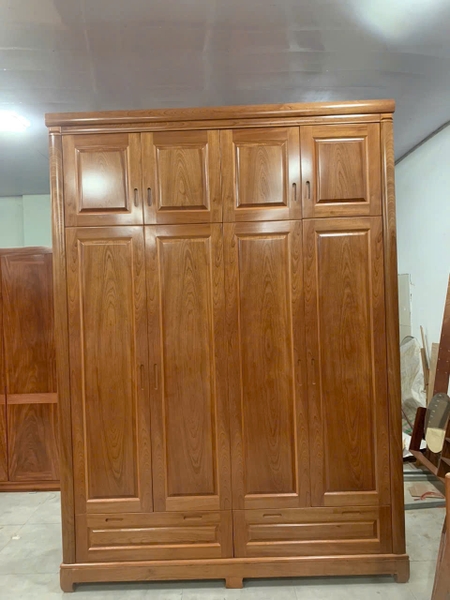 Tủ gỗ xoan đào  KT cao 2m50 ngang 1m90 sâu 60 cm MS 380