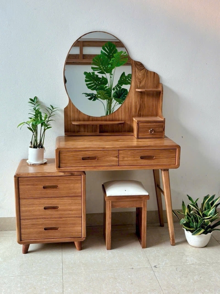 Bàn phấn hương xám Kt 80 cm MS 411