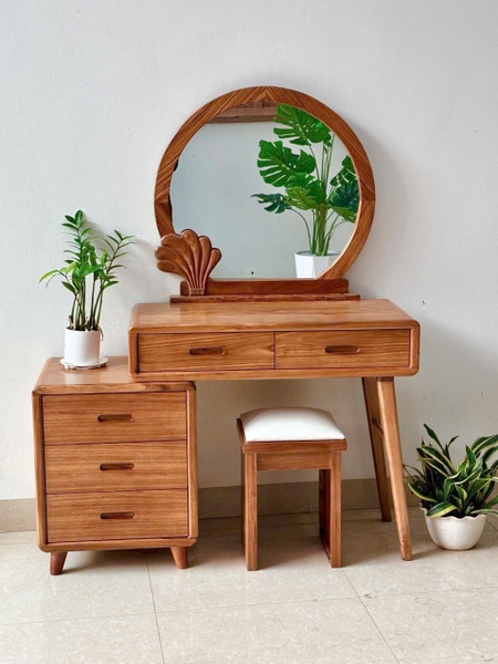 Bàn phấn hương xám KT 80 cm MS 412