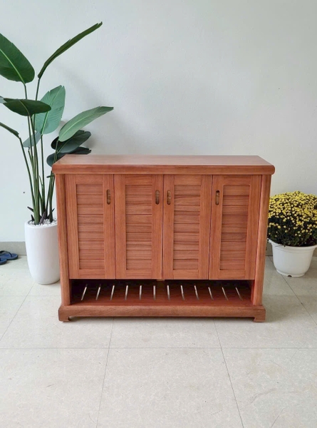 Tủ để giày dép  gỗ hương xám KT 1M2 SÂU 35 CM CAO 92 cm MS 413