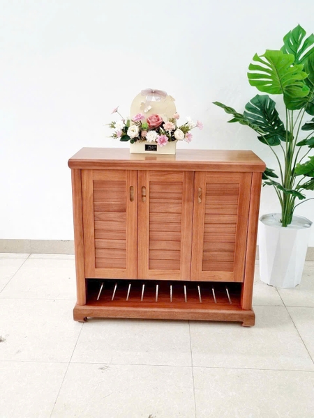 Tủ để giày dép gỗ xoan đào KT 1m sâu 35 cm cao 92 cm MS 414