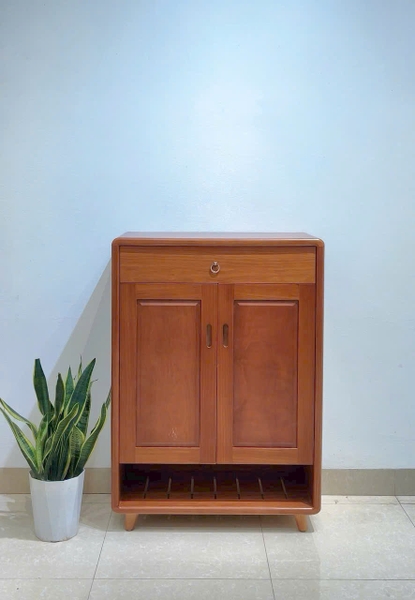 Tủ để giày dép gỗ xoan đào KT ngang 80 cm sâu 35 cm cao 92 cm MS 415