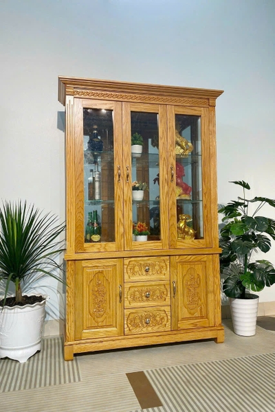 Kệ rượu gỗ sồi KT 1m2 MS 417