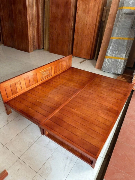 Giường gấp thành ghế gỗ giàng MS 451