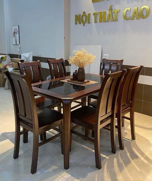 Bộ bàn ghế ăn gỗ sồi Kt rộng 80cm dài 1m60 MS 394