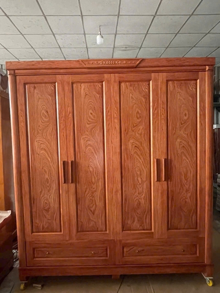 Tủ áo gỗ Hương đá kết hợp vơ nia MS46