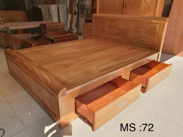 Giường ngăn kéo gỗ gõ MS72
