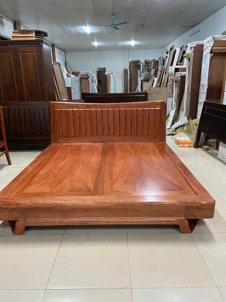 Giường chân thuyền hương đá MS152