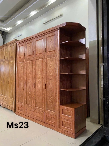Tủ gỗ hương đá phủ vơ nia MS47