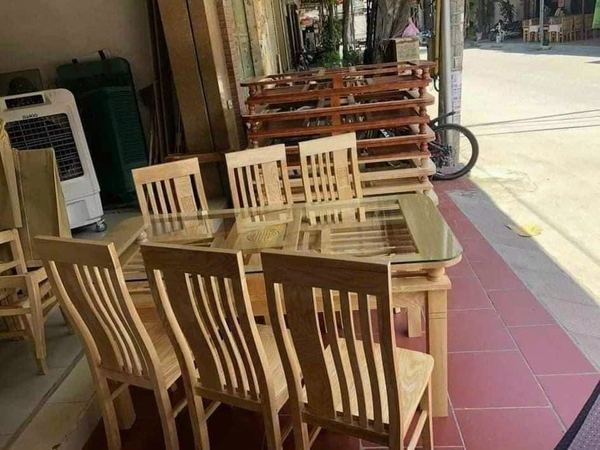 Bàn ăn gỗ sồi MS138