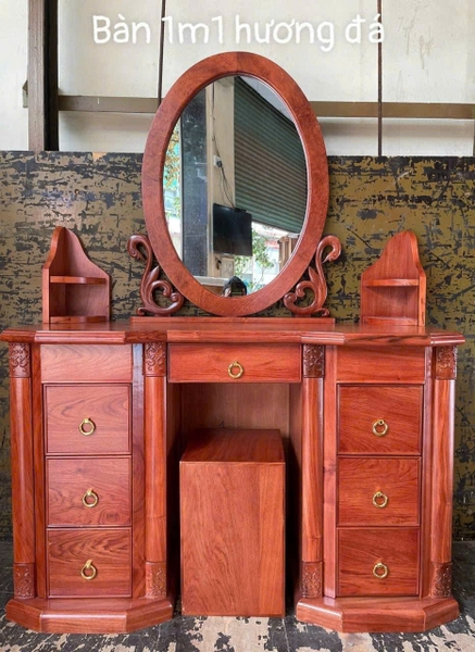 Bàn phấn trang điểm gỗ hương đá
