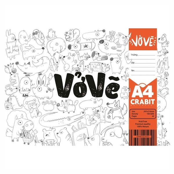 Vở Vẽ Crabit 1951 40 Trang