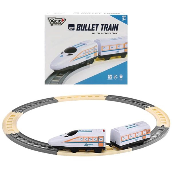 Bộ Đồ Chơi Lắp Ráp Đường Ray Và Tàu Điện Cao Tốc Chạy Pin VT1628-11